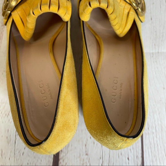 Gucci marmont double G suede fringe pumps - Picture 14 of 16